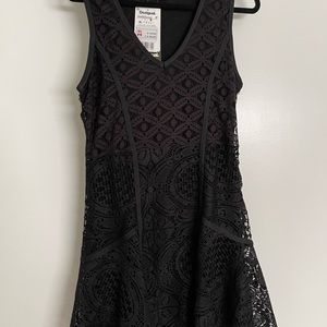 Cute Little Black Lace Dress - XL